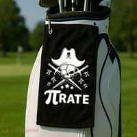 Funny Pi-Rate Happy Pi Day Math Pirate Pun Golf Towel thumb 2
