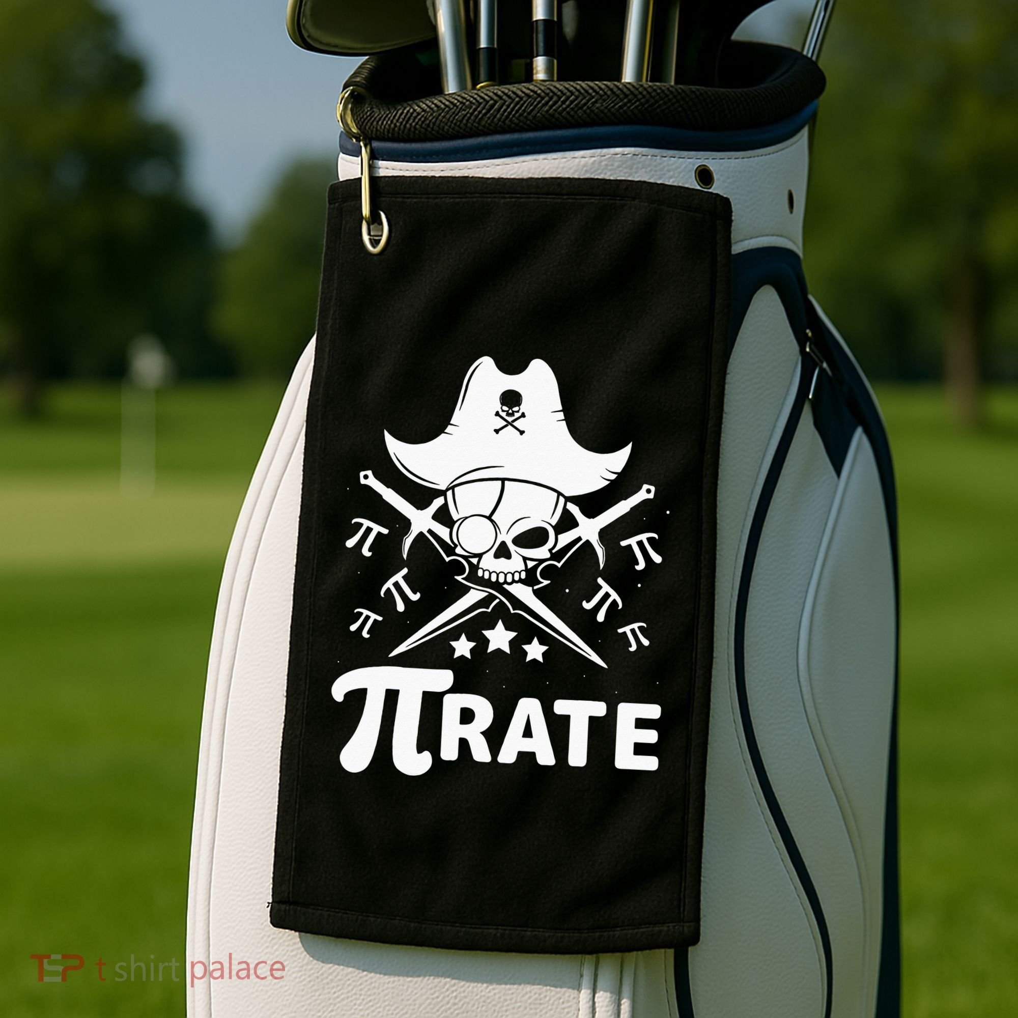Funny Pi-Rate Happy Pi Day Math Pirate Pun Golf Towel