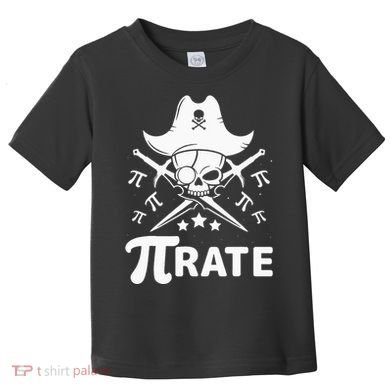 Funny Pi-Rate Happy Pi Day Math Pirate Pun Toddler T-Shirt