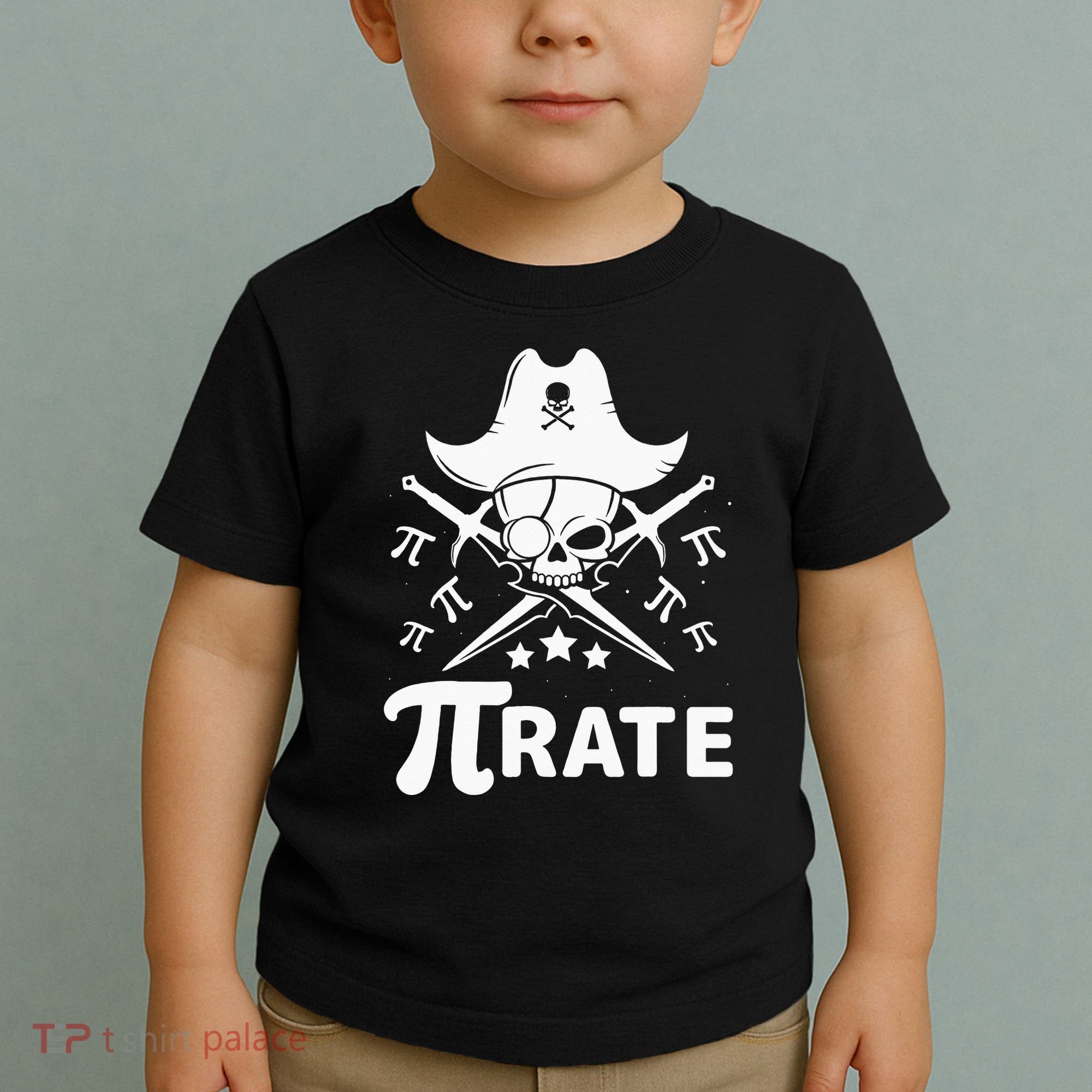 Funny Pi-Rate Happy Pi Day Math Pirate Pun Toddler T-Shirt