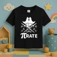 Funny Pi-Rate Happy Pi Day Math Pirate Pun Toddler T-Shirt thumb 3