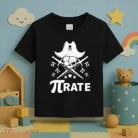 Funny Pi-Rate Happy Pi Day Math Pirate Pun Toddler T-Shirt thumb 3
