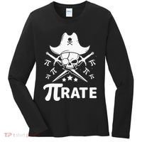 Funny Pi-Rate Happy Pi Day Math Pirate Pun Women's Long Sleeve Shirt thumb 0