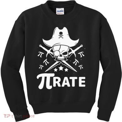 Funny Pi-Rate Happy Pi Day Math Pirate Pun Kids Sweatshirt