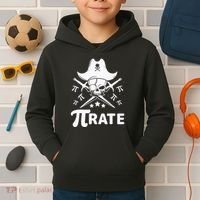 Funny Pi-Rate Happy Pi Day Math Pirate Pun Kids Hoodie thumb 2