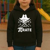 Funny Pi-Rate Happy Pi Day Math Pirate Pun Kids Hoodie thumb 3