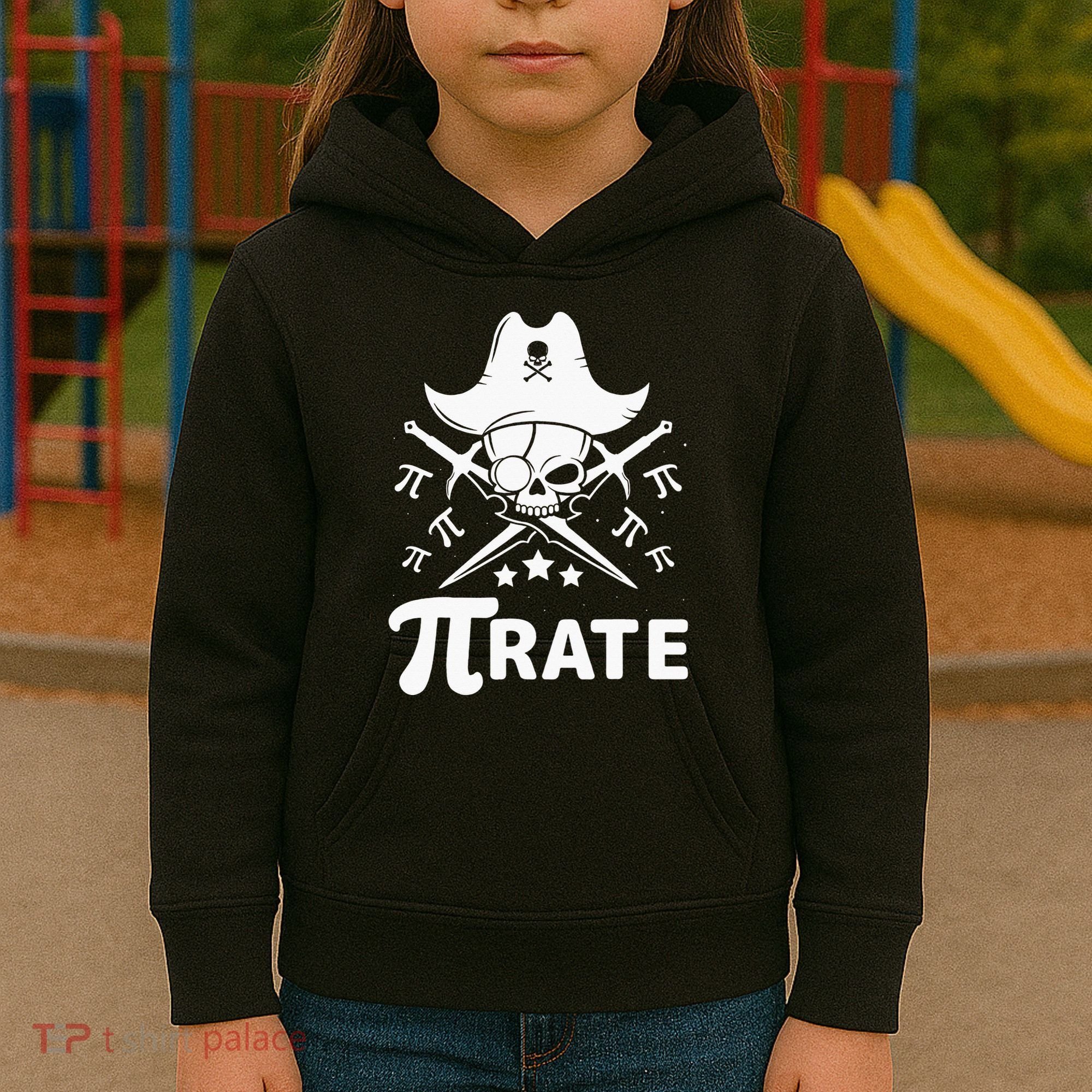 Funny Pi-Rate Happy Pi Day Math Pirate Pun Kids Hoodie