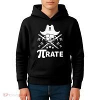 Funny Pi-Rate Happy Pi Day Math Pirate Pun Kids Hoodie thumb 4