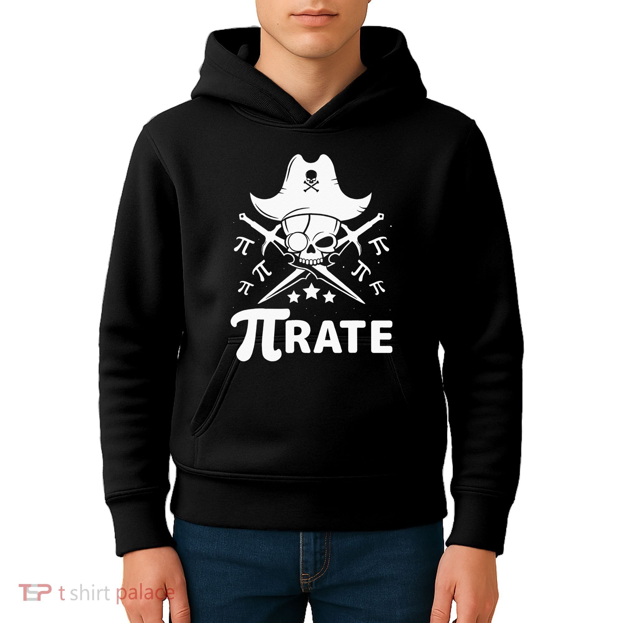 Funny Pi-Rate Happy Pi Day Math Pirate Pun Kids Hoodie