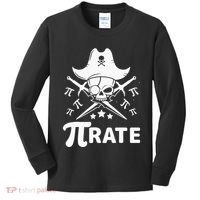 Funny Pi-Rate Happy Pi Day Math Pirate Pun Kids Long Sleeve Shirt thumb 0
