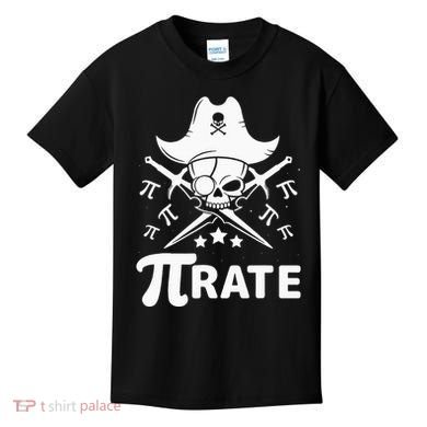 Funny Pi-Rate Happy Pi Day Math Pirate Pun Kids T-Shirt