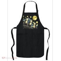 Funny Possums Howling at Full Moon Starry Night Opossum Apron thumb 0