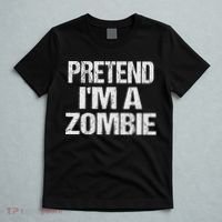Funny Pretend I'm A Zombie Halloween Costume T-Shirt thumb 5