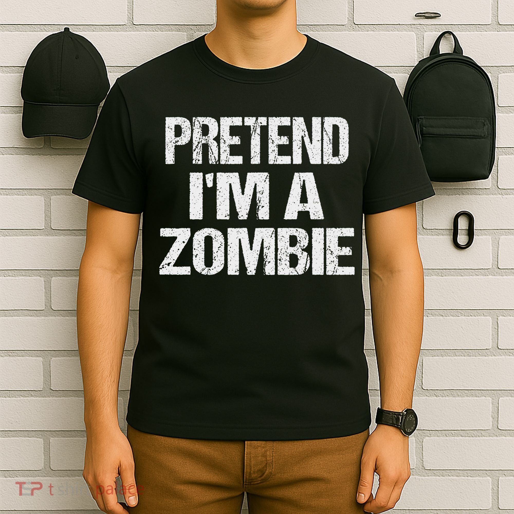 Funny Pretend I'm A Zombie Halloween Costume T-Shirt