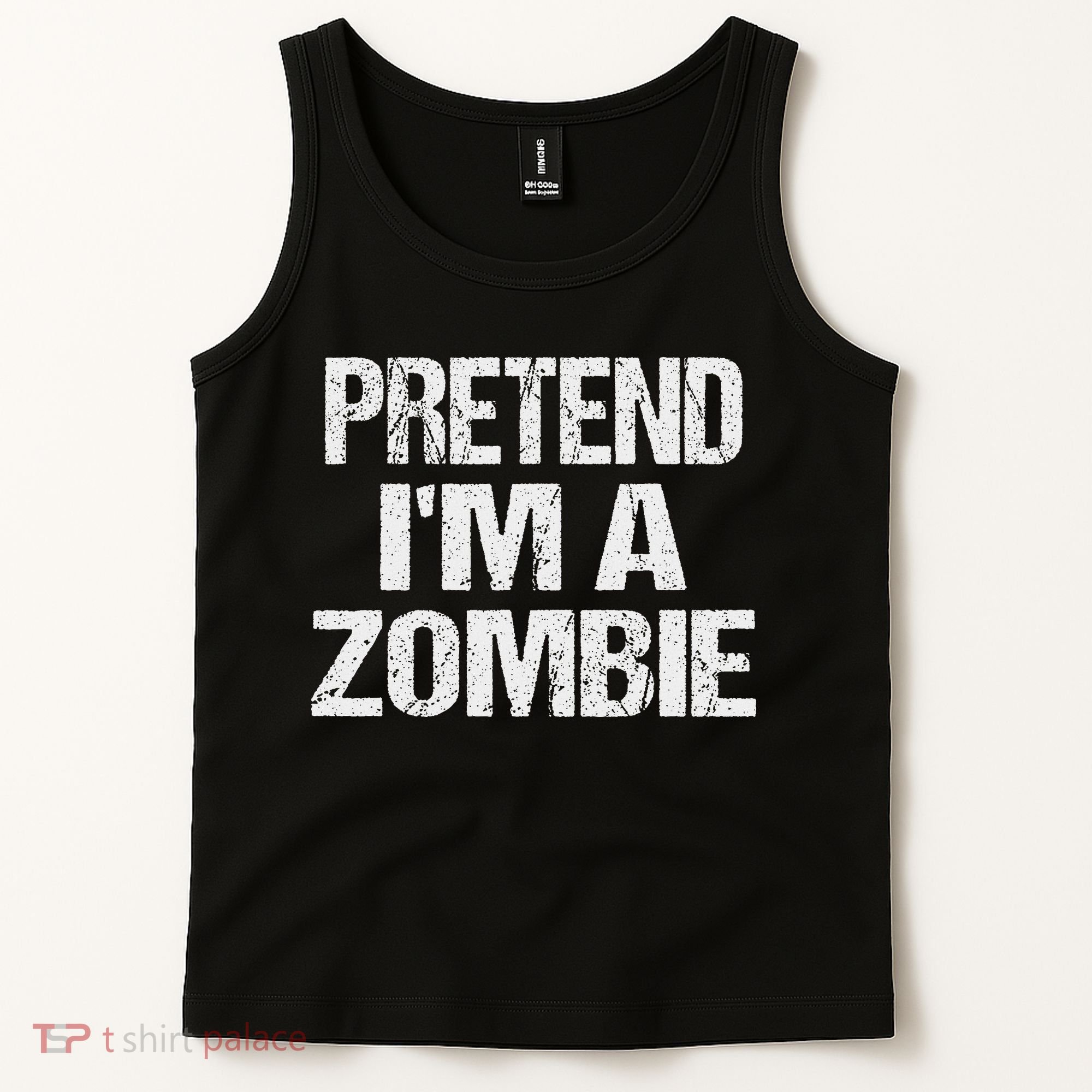 Funny Pretend I'm A Zombie Halloween Costume Tank Top