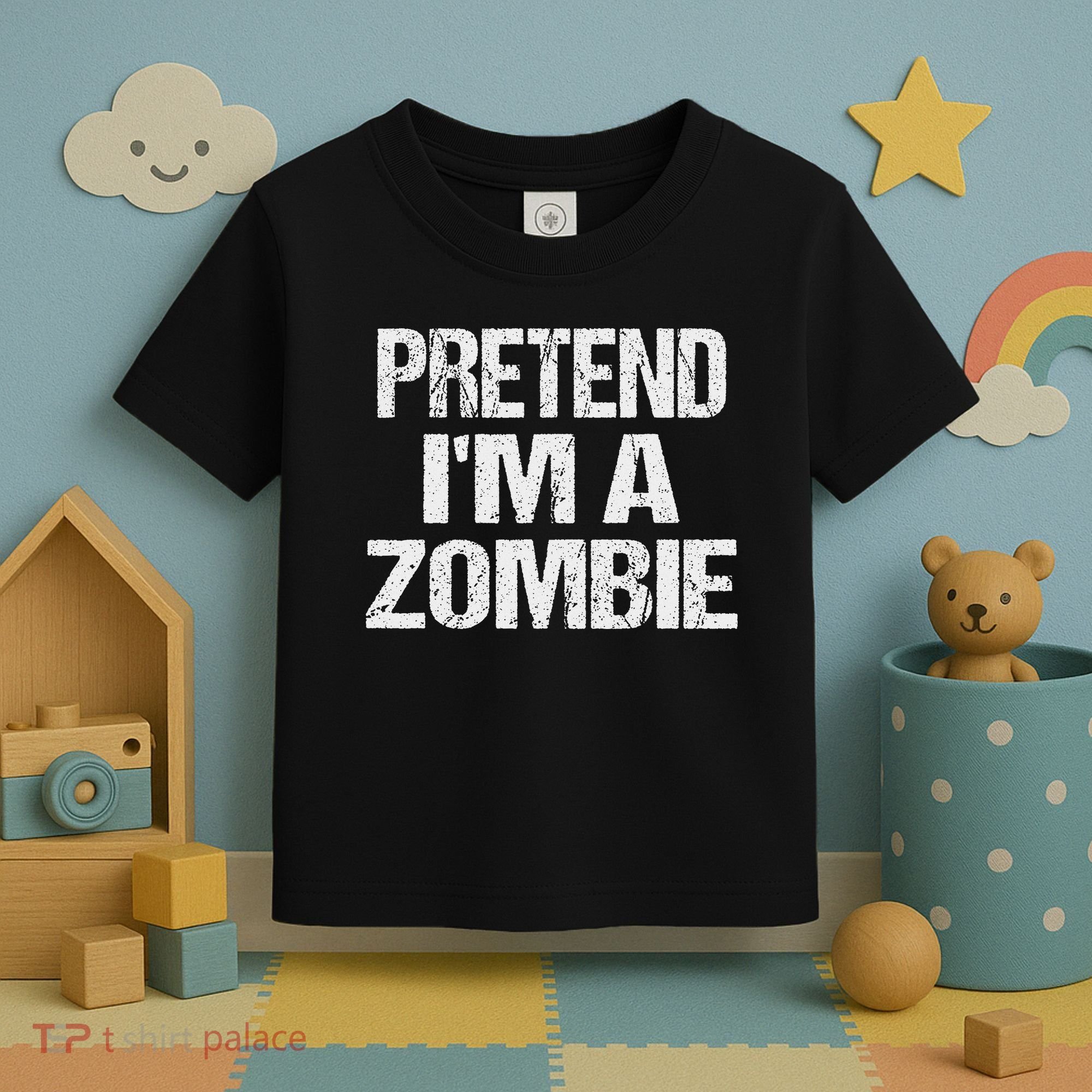 Funny Pretend I'm A Zombie Halloween Costume Toddler T-Shirt