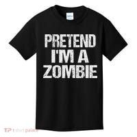 Funny Pretend I'm A Zombie Halloween Costume Kids T-Shirt thumb 0