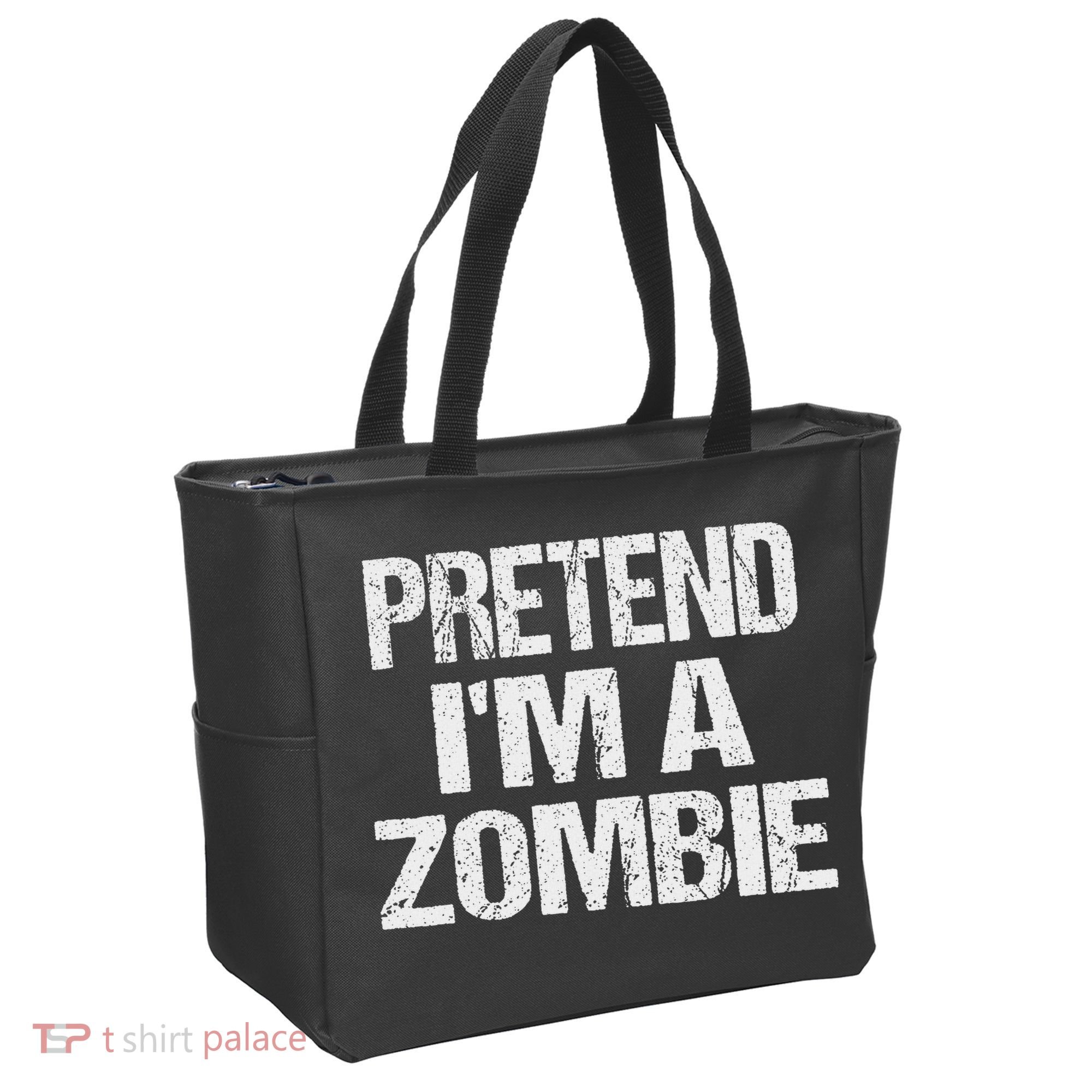 Funny Pretend I'm A Zombie Halloween Costume Tote Bag