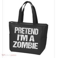 Funny Pretend I'm A Zombie Halloween Costume Tote Bag thumb 3