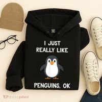 Funny Penguin I Just Really Like Penguins OK Hoodie thumb 4