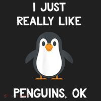Funny Penguin I Just Really Like Penguins OK Beanie thumb 2