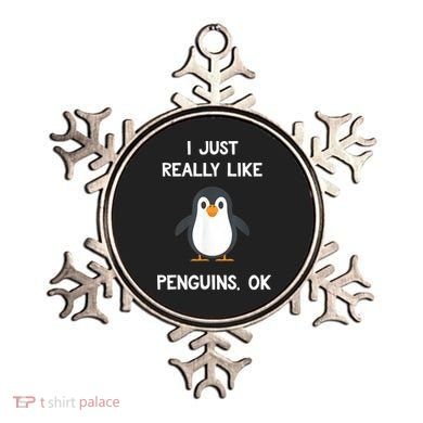 Funny Penguin I Just Really Like Penguins OK Ornament