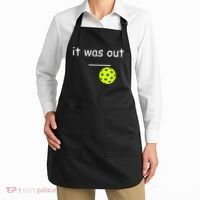 Funny Pickleball It Was Out Player Lover Friends  Apron thumb 2
