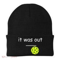Funny Pickleball It Was Out Player Lover Friends  Beanie thumb 0