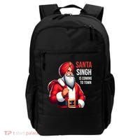 Funny Punjabi Indian Santa Singh Is Coming To Town Gift Backpack thumb 0