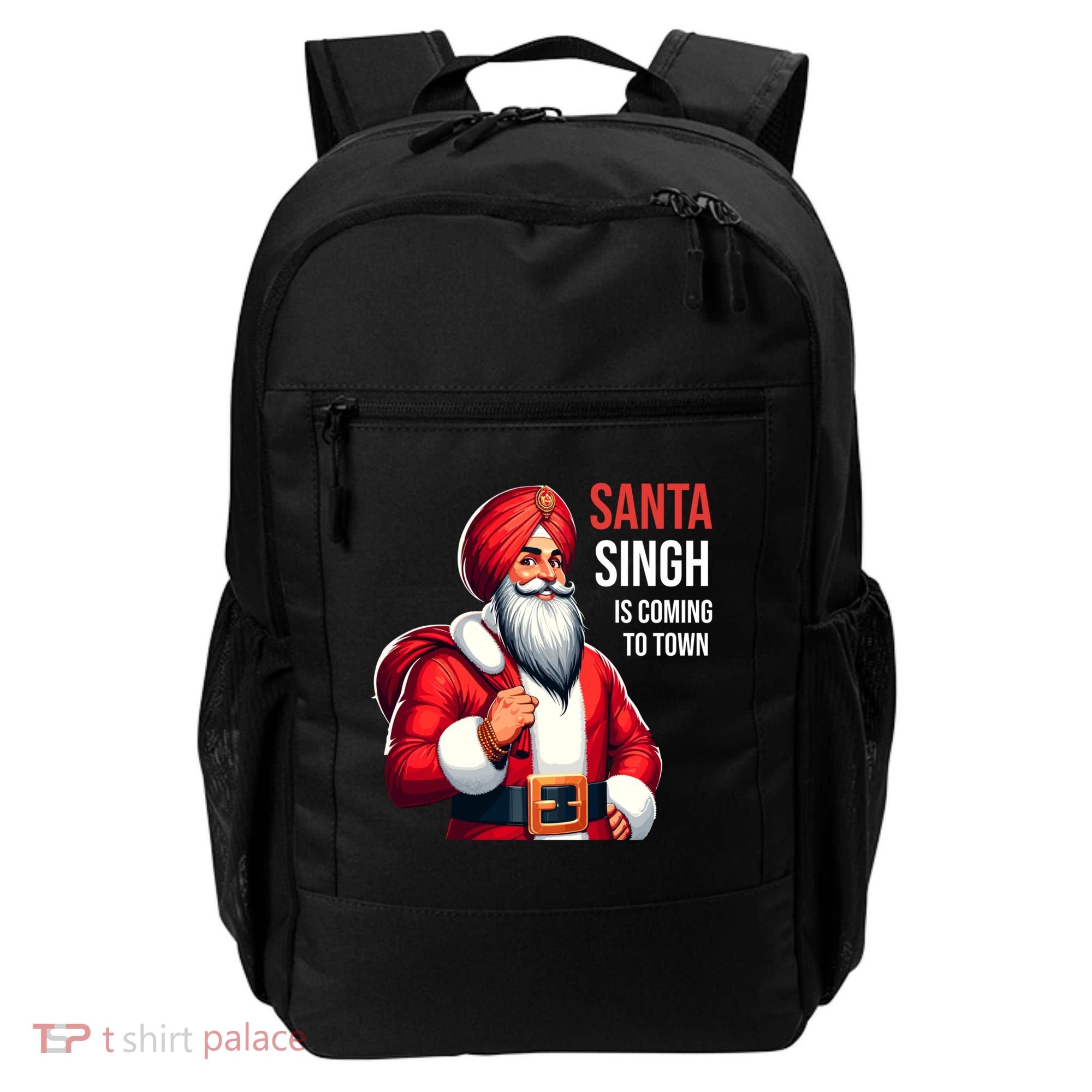 Funny Punjabi Indian Santa Singh Is Coming To Town Gift Backpack