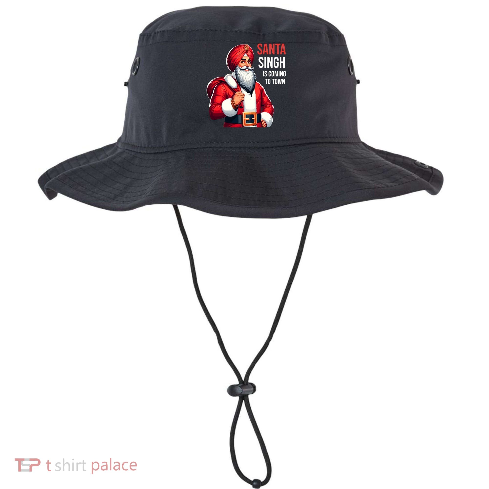 Funny Punjabi Indian Santa Singh Is Coming To Town Gift Bucket Hat