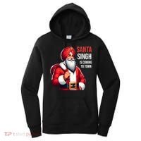 Funny Punjabi Indian Santa Singh Is Coming To Town Gift Women's Hoodie thumb 0