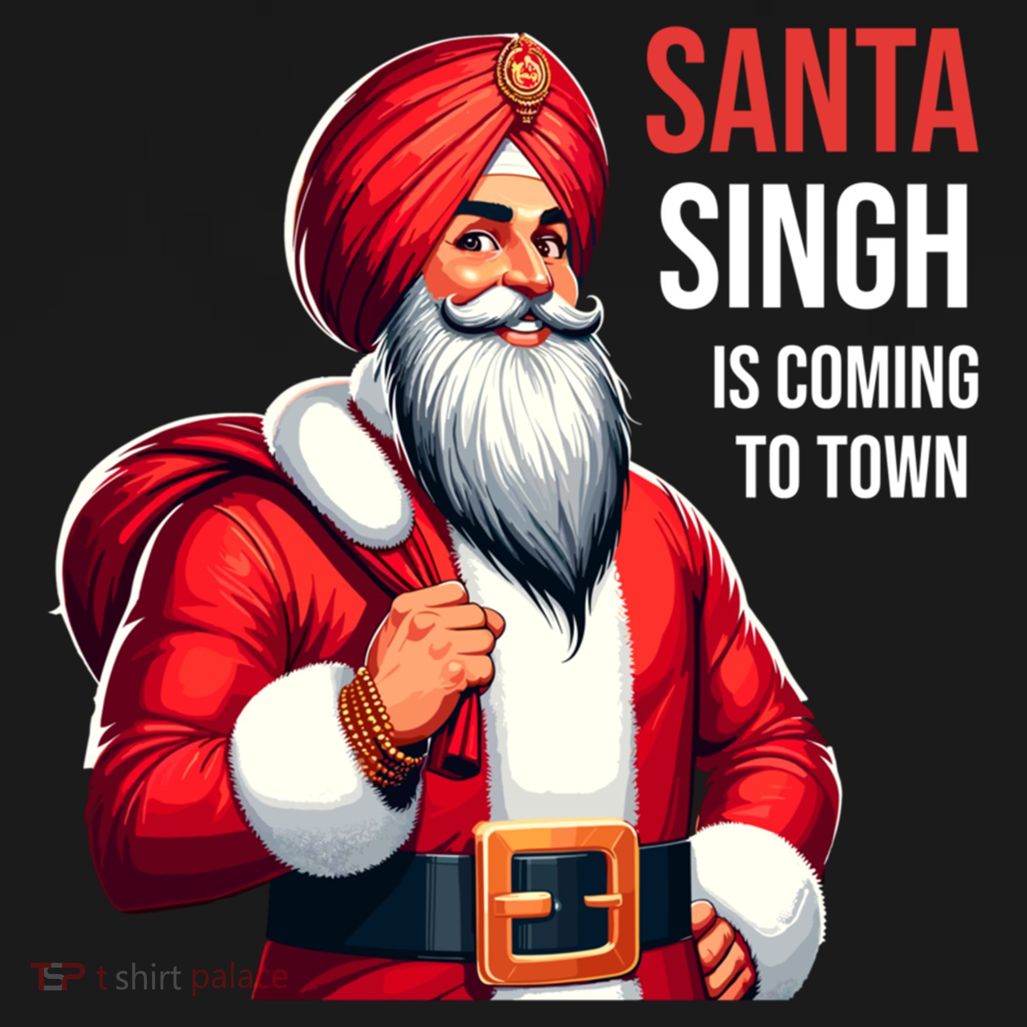 Funny Punjabi Indian Santa Singh Is Coming To Town Gift Ornament