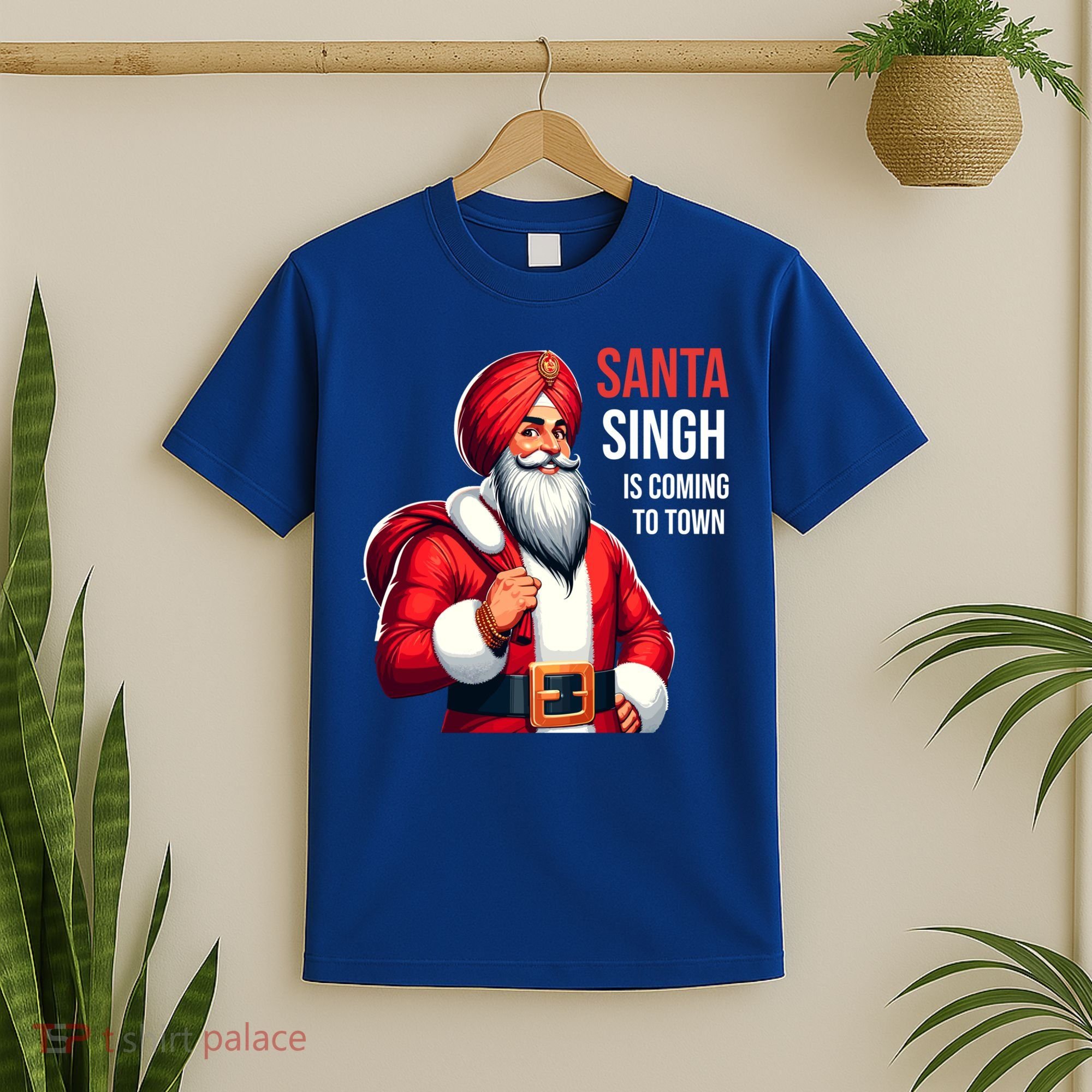 Funny Punjabi Indian Santa Singh Is Coming To Town Gift T-Shirt
