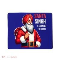 Funny Punjabi Indian Santa Singh Is Coming To Town Gift Mousepad thumb 0
