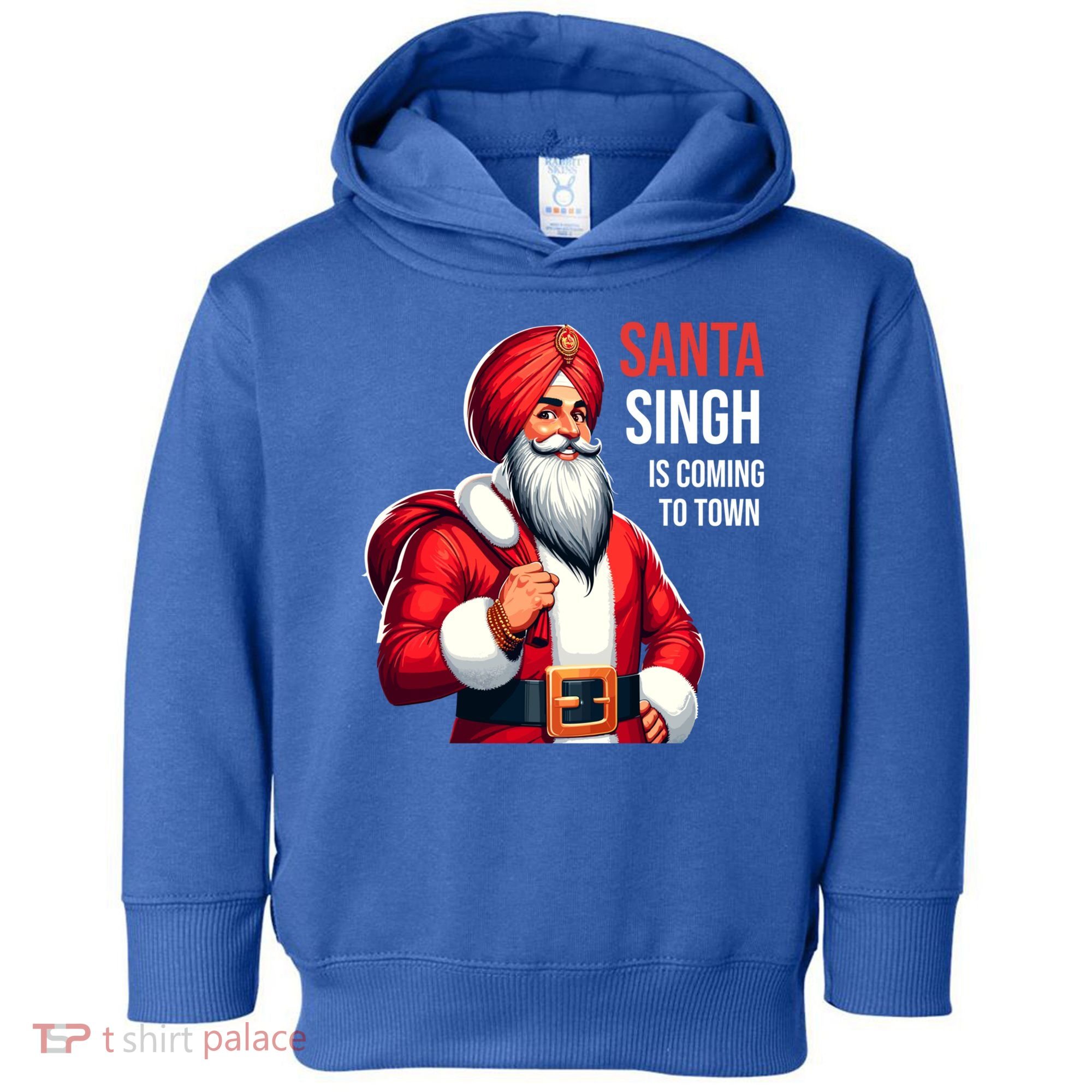 Funny Punjabi Indian Santa Singh Is Coming To Town Gift Toddler Hoodie