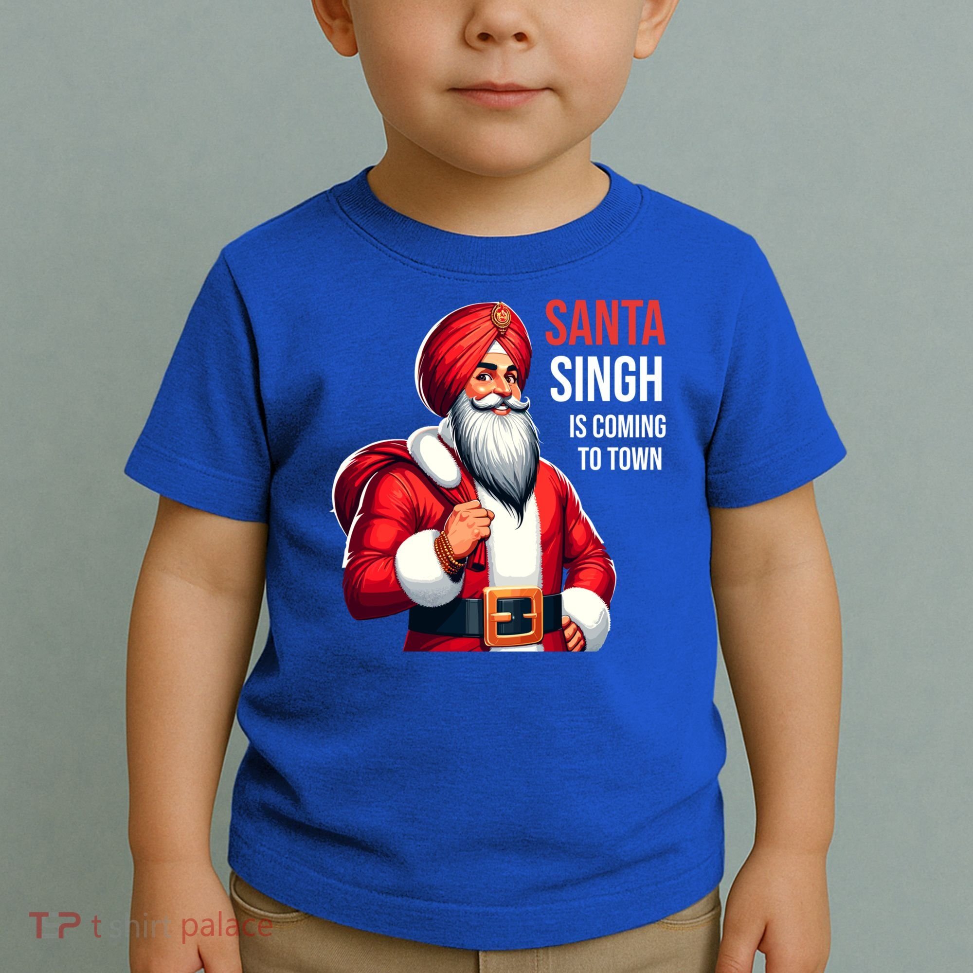 Funny Punjabi Indian Santa Singh Is Coming To Town Gift Toddler T-Shirt
