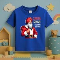 Funny Punjabi Indian Santa Singh Is Coming To Town Gift Toddler T-Shirt thumb 3