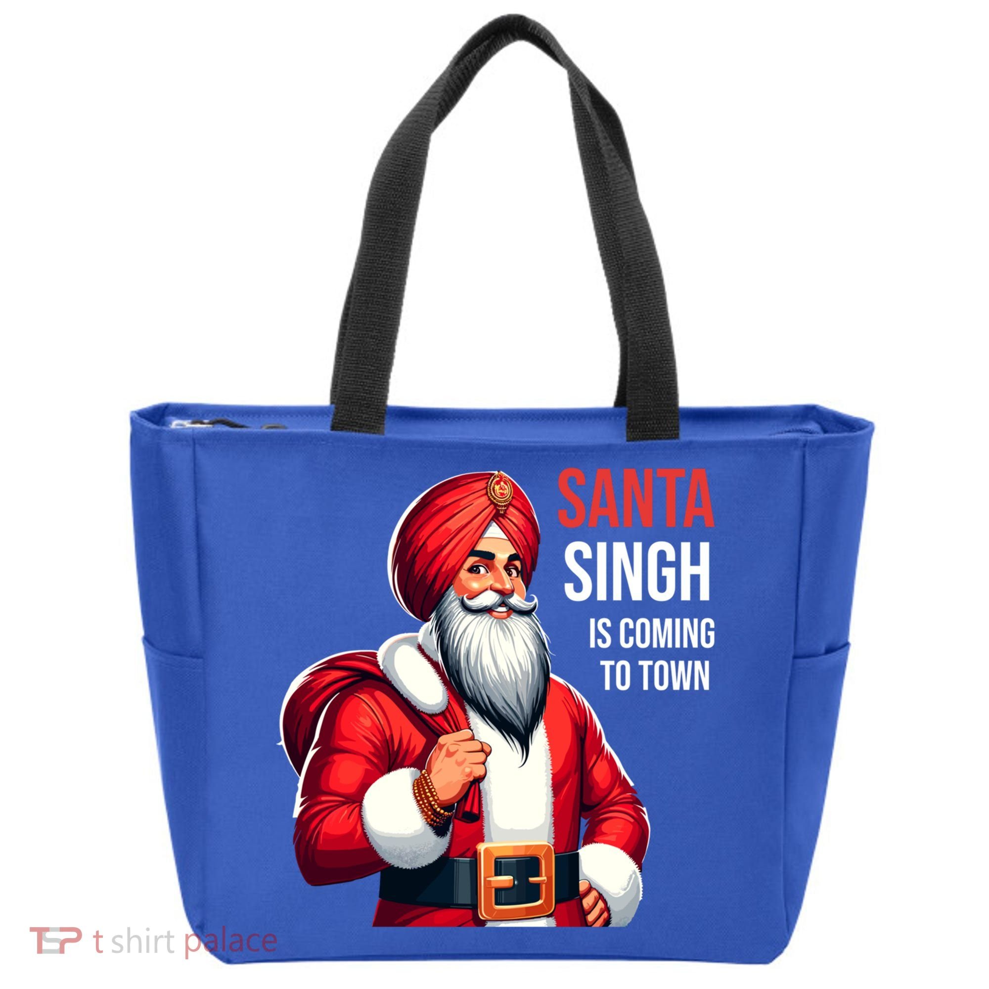 Funny Punjabi Indian Santa Singh Is Coming To Town Gift Tote Bag