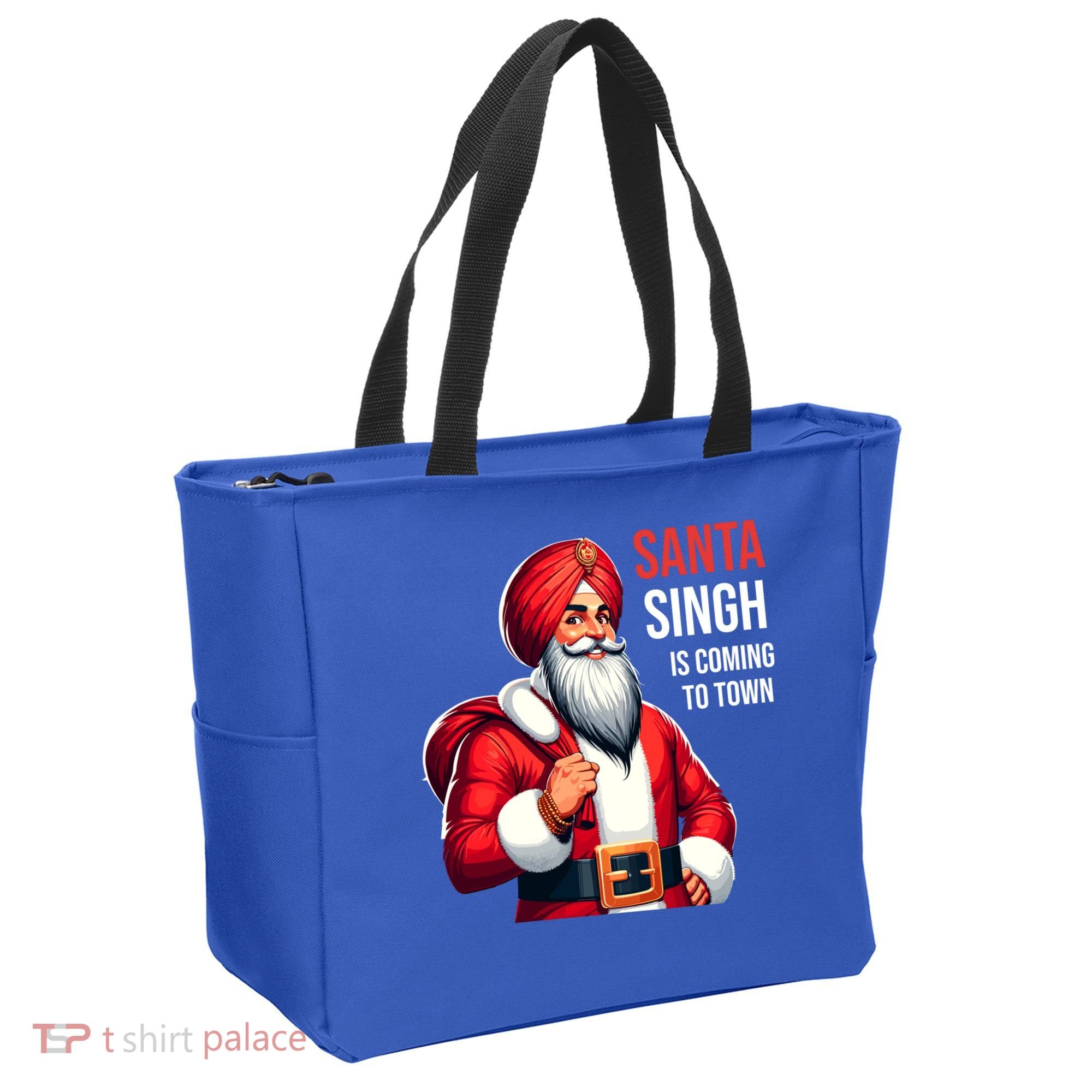 Funny Punjabi Indian Santa Singh Is Coming To Town Gift Tote Bag