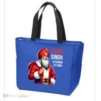 Funny Punjabi Indian Santa Singh Is Coming To Town Gift Tote Bag thumb 3