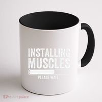 Funny Panda Installing Muscles Please Wait Gym Fitness Coffee Mug thumb 1