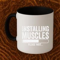 Funny Panda Installing Muscles Please Wait Gym Fitness Coffee Mug thumb 2