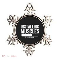 Funny Panda Installing Muscles Please Wait Gym Fitness Ornament thumb 0