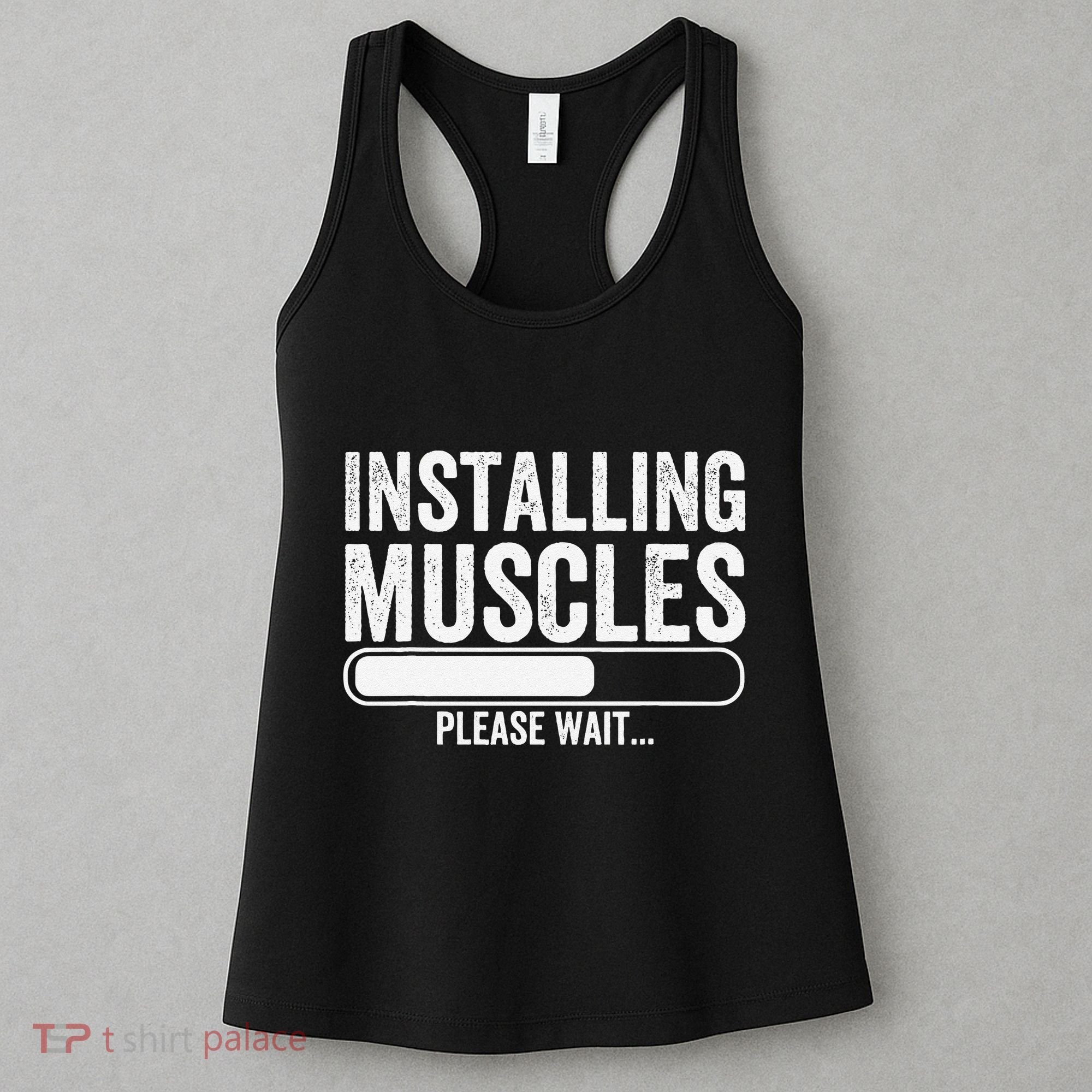 Funny Panda Installing Muscles Please Wait Gym Fitness Women's Tank Top