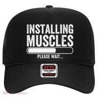 Funny Panda Installing Muscles Please Wait Gym Fitness Hat thumb 0