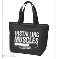 Funny Panda Installing Muscles Please Wait Gym Fitness Tote Bag thumb 3