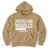 Funny Panda Installing Muscles Please Wait Gym Fitness Hoodie thumb 0