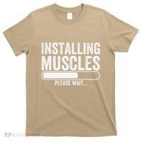 Funny Panda Installing Muscles Please Wait Gym Fitness T-Shirt thumb 0