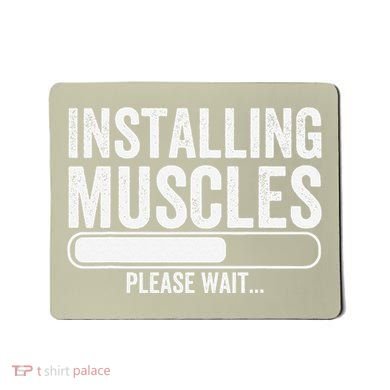 Funny Panda Installing Muscles Please Wait Gym Fitness Mousepad
